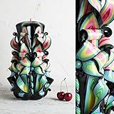 Kerze, die Meisterwerk-Geburtstags-mehrfarbige Geschenk-Ideen kocht - EveCandles