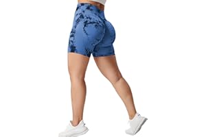 YEOREO Women Gym Short High Waist Tummy Control Scrunch Butt Seamless Workout Butt Lifting 5" Cycling Shorts