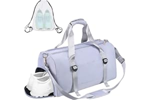 AISPARKY Gym Sport Bag Dry Wet Separated, Waterproof Large Sports Duffel Bag Training Handbag with Shoes Compartment for Sport Traveling Swimming Yoga Hiking Camping for Women