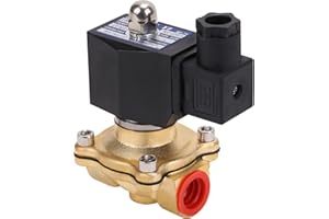 MorNon 1/2" Magnetventil DC 12V/24V AC 220V Messing Magnetventil Direktgesteuert Brass Solenoid Valve Messing elektrisches Magnetventil für Wasser Luft Gas ÖL FlüSsigkeit