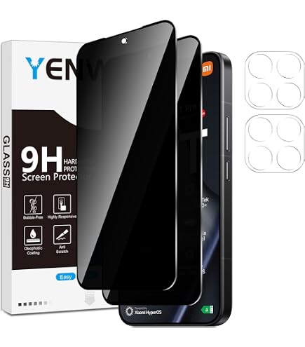 Protecteur D'écran Anti-espion Verre Trempé Pour Xiaomi 15T/15T Pro - Dureté 9H, Confidentialité 3D - 2 écrans + 2 Protecteurs Caméra