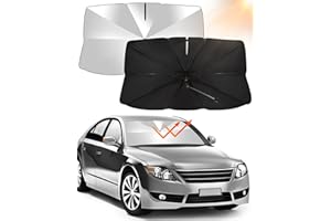CHMMY Car Windscreen Sun Shade, Windshield Sunshade for Car Inside, Car Sun Shade Front Screen, Window Sunshades Foldable UV Front Screen with Storage Bag Keeping Your Vehicle Cooler