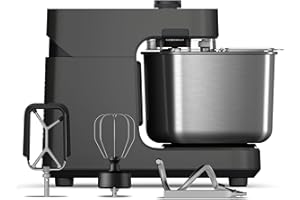 Ooni Halo Pro Pétrin Spirale Professionnel – Robot de Cuisine & Machine à Pétrir 7,3 L avec Accessoires, 58 Vitesses – Idéal pour Pâte à Pain et à Pizza – Pétrin Pizza Gris Anthracite