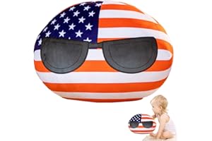 Moslate 1 Countryballs Plushies, Cartoon Country Balls Anime Peluche Giocattoli PP Cotone Farcito, Soft Countryball Flag Plushie Balls Abbracciare Cuscino Cuscino per La Decorazione Domestica Bambini