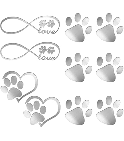 Adesivi Strass A Forma Di Zampa Di Cane - 6 Pezzi, Autoadesivi, Per Auto E Decorazione - Foto 2