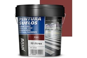 JOVIRA PINTURAS Pintura Suelos, Garajes y Pavimentos Deportivos en general, acabado Mate. Protege y decora las superficies de hormigón, cemento y asfalto. (15 Litros, Rojo) A-17-B