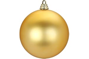 Inge-glas Weihnachtskugeln XXL Kunststoff Kugel Sterne 15cm 20cm & 30cm groß (Kugel 15cm Gold matt)