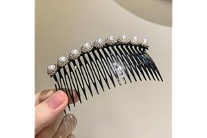 UMIIN Hair Comb Pack of 2 Pearl Beads Side Hair Twist Comb French Twist Comb Hair Clips with Teeth for Fine Hair Accessories for Women Girls