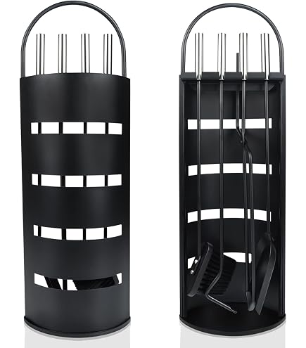 Range Bûches Vertical Large Avec 2 étagères 33 X 66 X 112 Cm Pour Cheminee