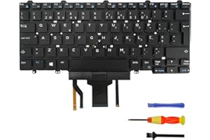 LIAN MO Teclado retroiluminado Compatible con DELL Latitude E5450 E5470 E5480 E7450 E7470 E5490 7480 7490 5480 5488 (Portugués)