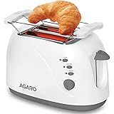 AGARO Venus 2 Slice Pop up toaster, White, Medium (33525)