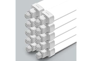 ‎BULING buling 10er Feuchtraumleuchte Led 150cm, 45W 4500LM 4000K LED Wannenleuchte, Verknüpfbar Led Werkstattlampe Kellerleuchte, Wasserfest IP65 Feuchtraum Deckenleuchte Röhre für Garage Büro Bad Warenhaus