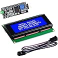 GeeekPi IIC/I2C 2004 20x4 Character LCD Module Display, Support I2C Protocol, LCD 2004 Module Shield for Arduino Uno Raspberry Pi