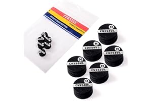 CUESOUL 6 Pièces Couche de Peau de Porc Snooker Conseils