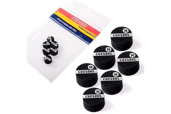 CUESOUL 6 Pièces Couche de Peau de Porc Snooker Conseils