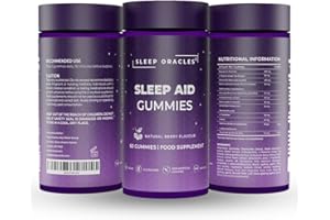 Sleep Oracles Magnesium Glycinate Sleep Aid Gummies | with Ashwagandha, Lemon Balm & L-Theanine for Deep Sleep & Relaxation | Vegan, Sugar Free, Gluten Free, Natural Berry Flavor | 60 Gummies