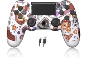 Stycizom Mando Compatible con Ps-4,Mando Joystick Inalámbrico Compatible con PS-4/Pro/Slim/PC,Batería Integrada de 600 mAh con Doble Sensor de Vibración/6 Ejes