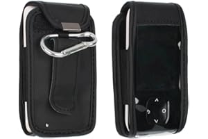 caseroxx Ledertasche mit Gürtelclip für Dexcom G7 / ONE+ in schwarz – robuste Handy-Tasche mit Sichtfenster & Gürtelclip aus Echtleder, ideal für Beruf, Freizeit, Outdoor & sicheren Transport