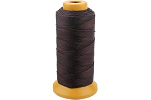 MCFANBE Corde en Nylon Torsadée Corde de Ficelle pour Marquer des Projets de Bricolage de Jardinage Crafting Maçonnerie (1.5mm-328 Feet, Café)