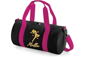Absolutely Top Girls Personalised Dance Glitter Barrel Bag
