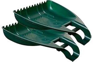 ACCURATE Set of 2 Leaf grabbers, the easy way to keep your outdoor areas tidy, lightweight and easy to use-Forest Green (1)
