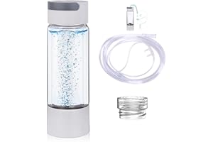 GERAZAHO Botella generadora de Agua Rica en hidrógeno,ionizador de Doble cámara SPE PEM,Alta concentración 1200-5000PPB,Uso en Viajes en el hogar y la Oficina