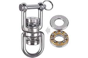 BeneLabel Drehwirbel Hängesessel, Schaukel Wirbel Lager Drehgelenk Kugellager Schwerlast Edelstahl 360 Drehbar Boxsack Seilwirbel Anhängung ösenhaken für Yoga Schwenkgrill