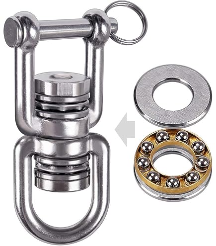 Everlar® Pivots En Acier Inoxydable I 10mm 500kg I Tourner Facile, Sûr Des Fauteuils Suspendus, Sacs De Frappe, Grilles Pivotantes I Grande Solidité Et Résistance Aux Intempéries I œil Fourche