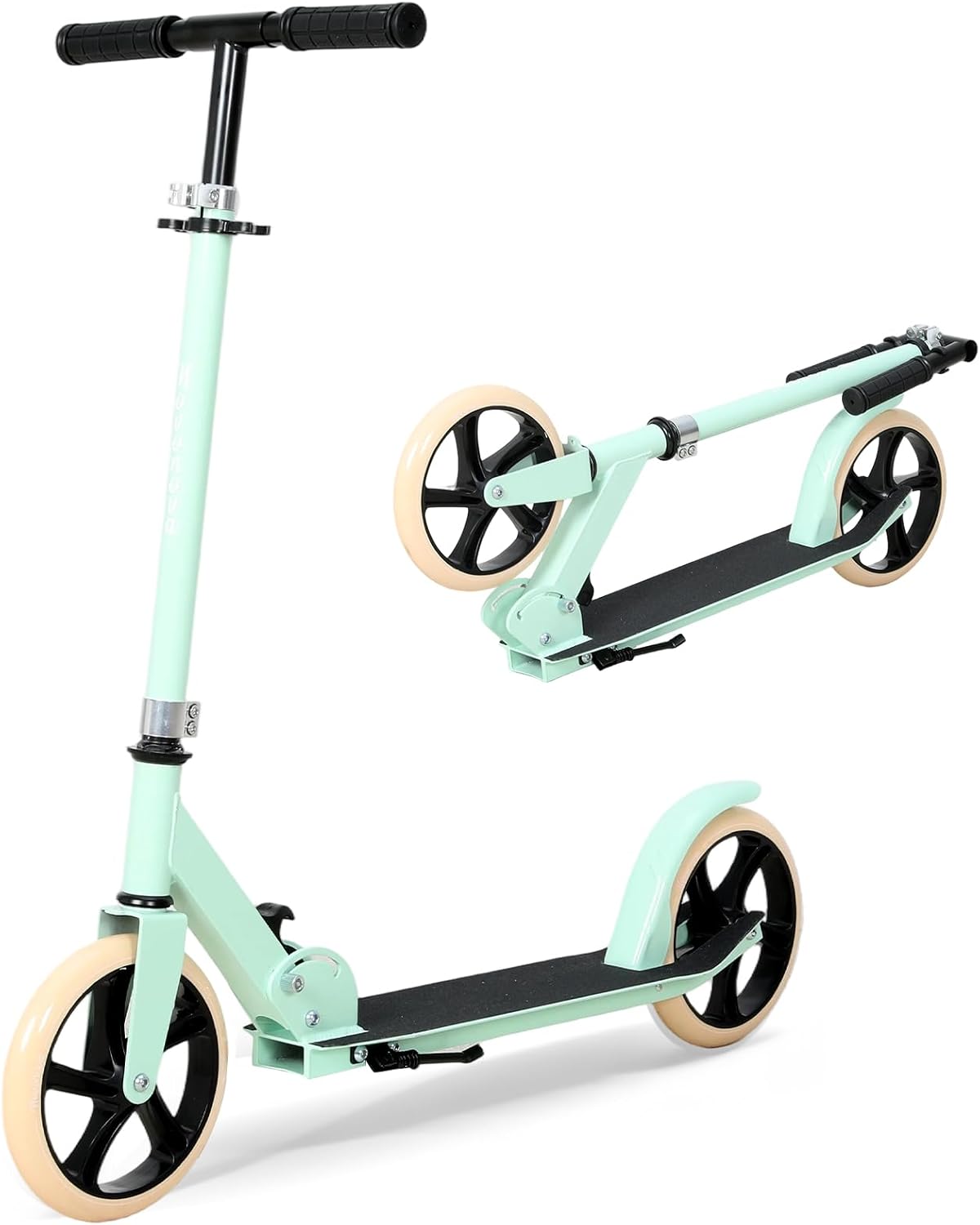 NOVONOVA Patinete Scooter Plegable, Patinetes para niños y niñas, 9-14 años con Manillar Ajustable 88-98.5cm, Patinete con 2 Ruedas Grandes 200mm y Freno Posterior, Máx. 100kg
