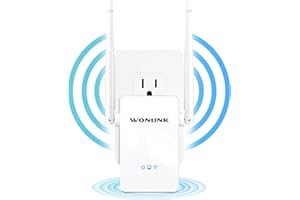 WONLINK WiFi Extender Booster WiFi Range Extender 300Mbps 2.4GHz Band Wireless Internet Booster Repeater for Home, Support Repeater/AP/Router Modes/Wired Connection,1-Click Setup, UK Plug