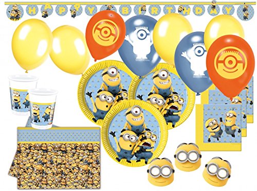 88 Teile Minions Party Deko Set für 16 Kinder