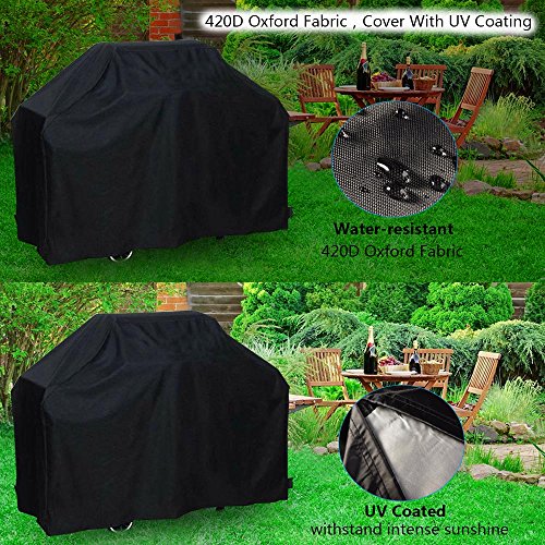 Grill Abdeckhaube, CrazyFire Wasserdichte Grillabdeckung BBQ mit Barbecue Pinsel Patio Outdoor Barbecue Schutzhülle Abdeckhaube Haube 170*61*117cm – Zusätzliche Barbecue Pinsel - 4