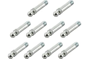 Rutovex 10 stycken smörjnipplar stål konisk smörjnippel, M6 x 1, 30 mm, DIN7141, galvaniserat stål, lämplig för traktorer, gr