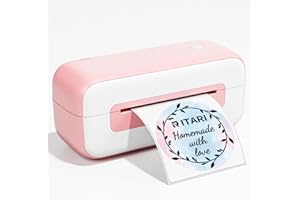 Itari 4X6 USB Shipping Label Printer, Thermal 246S Label Printer for Shipping Packages - Sticker Printer for Small Business and home, Barcode label for Amazon Etsy eBay RoyalMail Shopify (Pink)
