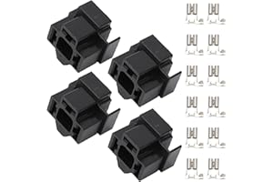 Alriedy 4 Stück H4 Stecker – 12V 3-Pin Scheinwerfer H4-Glühbirne +3-poliger H4 Glühbirne Reparatur Halter Mit Klemmen Reparaturhalter. Für Scheinwerferstecker,Auto Scheinwerfer Stecker Ersatz