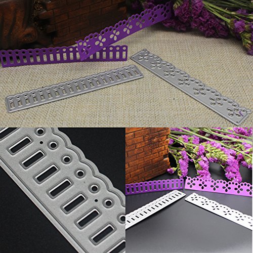 Amazingdeal365 2 PSC niedliche Zaun Metall Form Schablonen Schneiden DIY Dekor Sammelalbum Karten Buchzeichen Lesezeichen als Geschenk für Freunde Geburtstag Kinder,Kindergarten Hobby Schule Handarbeit Unterricht usw. Ein tolles Geschenk! - 6