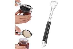 TANGDUDU 2 in 1 Multifunzione Apri Barattoli Senza Sforzo per l'Artrite, Apribottiglie Senza Sforzo, Apriscatole Manuale, Apribarattoli Manuale Regolabili, Adatto a Coperchi da 1 a 10 cm (1pcs)