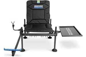 Preston Innovations Ignition Feeder Chair Combo | Coarse Fishing Chair Fully Equipped with Offbox Side Tray, Telescopic Feeder Arm, Cross Arm, Rod Safe, Multi and U Rests | Code P0120027