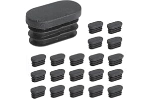LEZED Tapones Ovalados para Tuberías Tapas de Plástico para Tubos Deslizantes de Plástico para Tubos Ovalados para Pies de Mesa Sillas Muebles 20 Piezas (15x30mm)