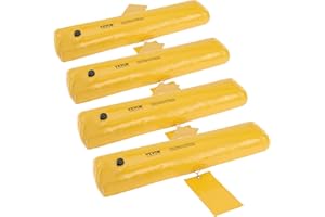 VEVOR Sacco Antiallagamento, 4 Pezzi, Barriera Antiallagamento Alternativa, Portatile e Facile da Usare per Casa, Ingresso, Vialetto 122 x 25 x 17 cm Giallo