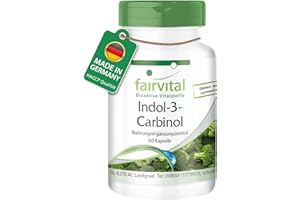 ‎FAIRVITAL Fairvital | Indol 3 Carbinol Kapseln - 60 Kapseln - HOCHDOSIERT - I3C Kapseln mit Brokkoli-Pulver - VEGAN