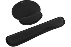 mafiti Mauspad-Handballenauflage, Mouse pad & Tastatur Handgelenkstütze Set, Ergonomisch Mauspad für Tastatur und Maus mit Memory-Schaum, rutschfeste, langlebig für Computer-Laptop-Büroarbeiten