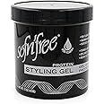 Sofn'free Protein Styling Gel, Non flaky formula for firm styling control when setting, wrapping or moulding, perfect waves sets and controlling curly hair, 425 g, Black