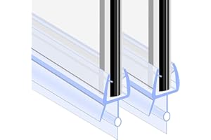 EA ARENA Shower Door Seal Strip for 4-6mm Glass, Covers up to 20mm Gap, Perfect Transparent Shower Screen Seal Replacement with 90cm Adjustable Length (For4-6mm Thickness,18-22mm 90cm 2pcs)