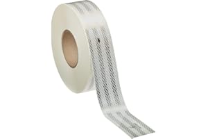 STICKERSLAB GHIRARDI Adhesivo Reflectante 3M Diamond Grade 983 para el Borde de los vehículos, Color Blanco, 50 Metros