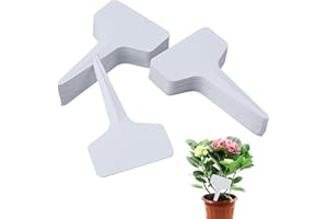 MIUNPRI 100 PCS Etiquette Jardin pour Plantes, Etiquettes Semis pour Extérieur Pancarte de Potager Résistante aux Intempéries 6x10 cm en Plastique Blanc pour Herbes Parterre de Fleurs Fournitures de Jardin