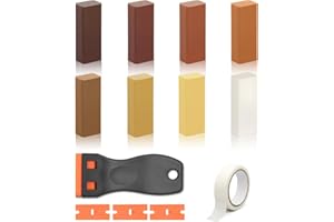 AN-WATTY Set de 8 Colores Reparador Arañazos Madera, Reparador Madera, Masilla para Madera, Masilla Madera, Masilla Reparadora Madera para Laminado, Madera, PVC, Azulejos, Encimera de Cocina