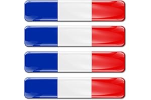 Biomar Labs® 4 x 3D Flexibles Autocollant Stickers National Drapeaux France Le Français France F 8