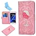 Produktbild Lederhülle für Samsung Galaxy S7, SXUUXB Samsung Galaxy S7 Elegant Bling Dynamisch Flüssig Treibsand Abdeckung mit Glanz Brilliant Pailletten Kristall Wein Glas & Buchstil Serie Geldbörse aus PU-Leder Rückseite Schale für Samsung Galaxy S7/G930F 5,1 Zoll, - Rosa x 1 kostenlose Halterung (Farbe Zufällig)
