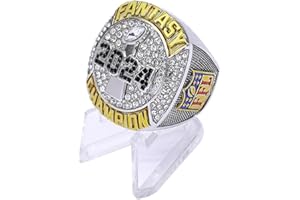 guancrown 2024 Fantasy Football Championship Trophy Ring Award Award Sports Winner FFL Champion Ring